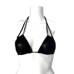 Agent Provocateur Black Shiny String Bikini Top S Small Swimwear